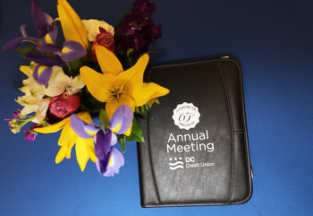 Place setting at DC Credit Union 2019 Annual Member Meeting