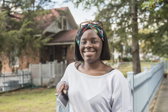 tynice in front yard